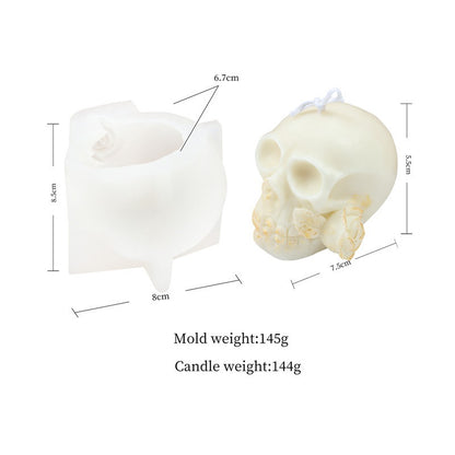 Halloween Silicone Skull Candle Mould
