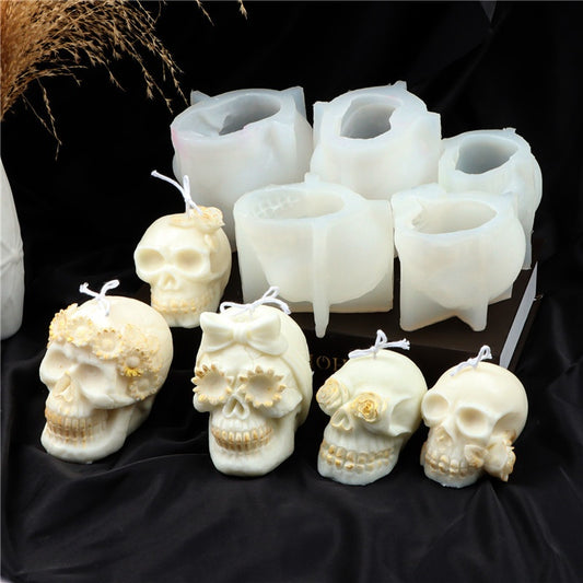 Halloween Silicone Skull Candle Mould