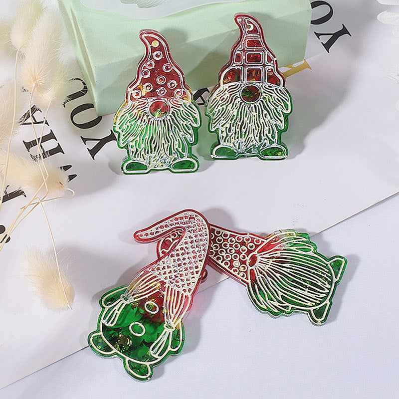 Santa Claus Silicone Hanging Sign Mould