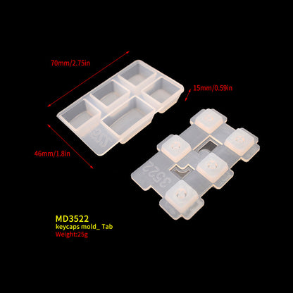 Key Cap Mold DIY Mirror Mechanical Keyboard OEM Computer Cat Claw Silicone Mold Crystal Epoxy Mold