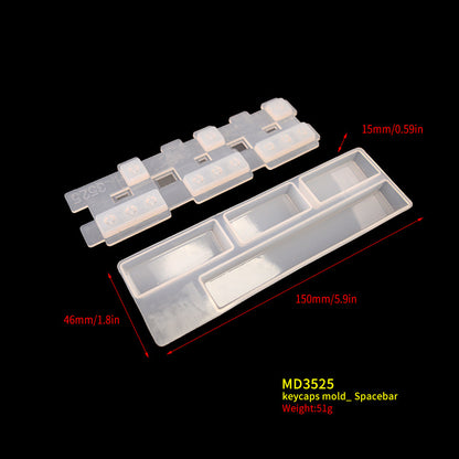 Key Cap Mold DIY Mirror Mechanical Keyboard OEM Computer Cat Claw Silicone Mold Crystal Epoxy Mold