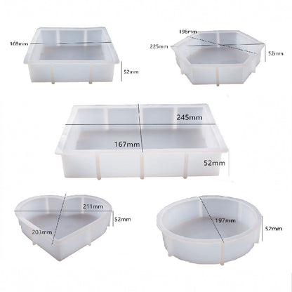 Silicone Geometric Cube Desktop Ornament Crystal Epoxy Mould