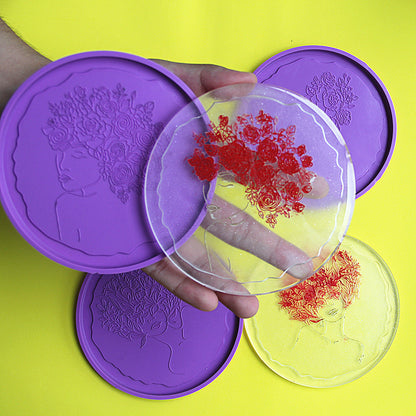 Silicone Mold For Flower Beauty Coaster