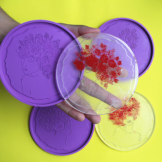 Silicone Mold For Flower Beauty Coaster