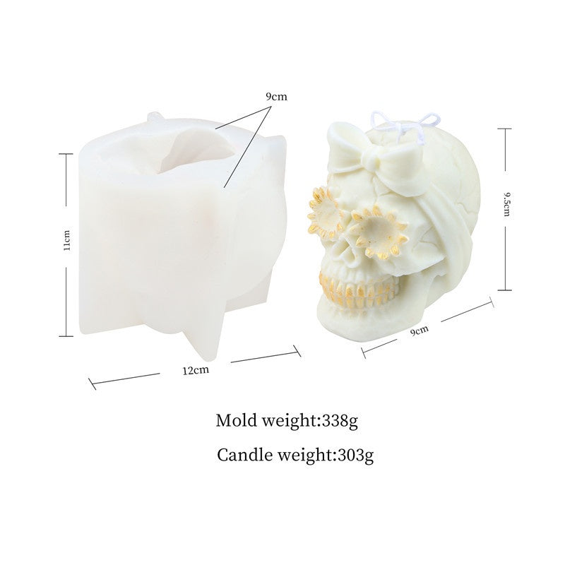 Halloween Silicone Skull Candle Mould