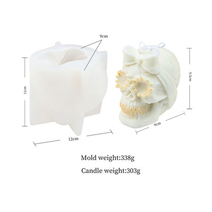 Halloween Silicone Skull Candle Mould