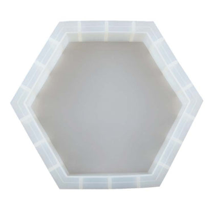 Resin Crystal Glue Large Geometric Hexagon Decoration Mirror Silicone Mold