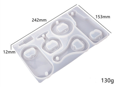 Crystal Resin Epoxy Beer Wrench Bottle Opener Silicone Mould