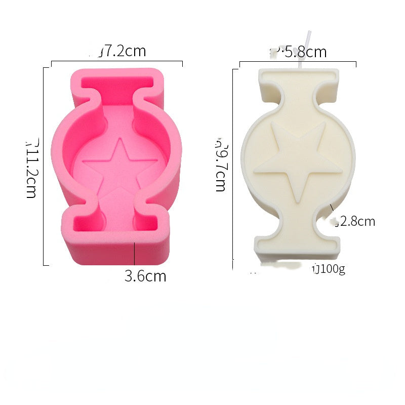 DIY Handmade Molds Three Irregular Shape Candle Silicone