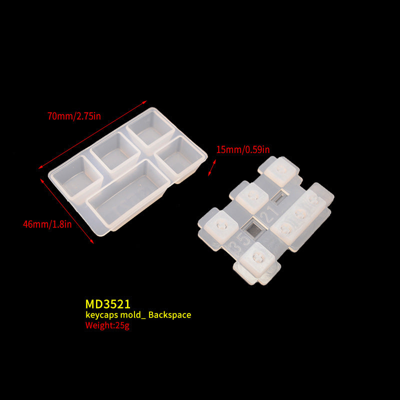 Key Cap Mold DIY Mirror Mechanical Keyboard OEM Computer Cat Claw Silicone Mold Crystal Epoxy Mold