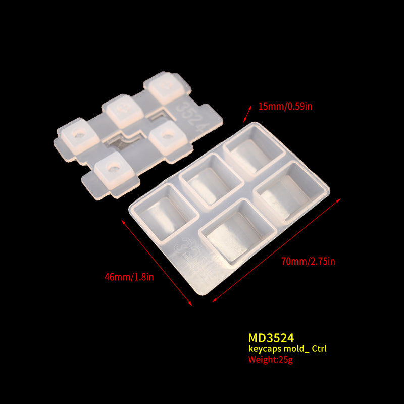 Key Cap Mold DIY Mirror Mechanical Keyboard OEM Computer Cat Claw Silicone Mold Crystal Epoxy Mold