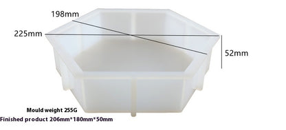 Resin Crystal Glue Large Geometric Hexagon Decoration Mirror Silicone Mold