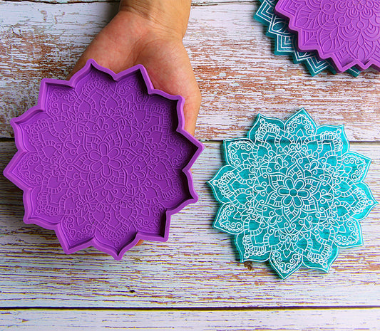 Face Mould Mandala Epoxy Coaster DIY Mould