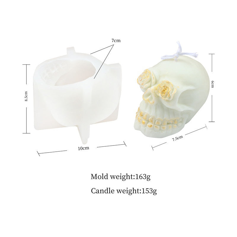 Halloween Silicone Skull Candle Mould