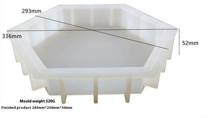 Resin Crystal Glue Large Geometric Hexagon Decoration Mirror Silicone Mold