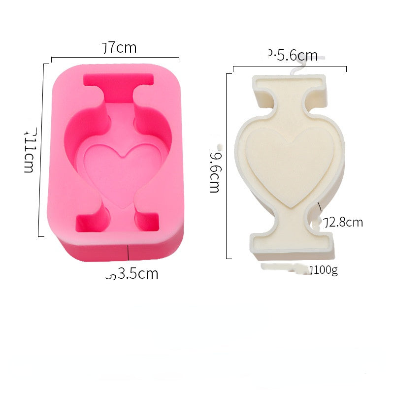 DIY Handmade Molds Three Irregular Shape Candle Silicone