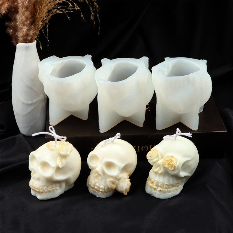 Halloween Silicone Skull Candle Mould