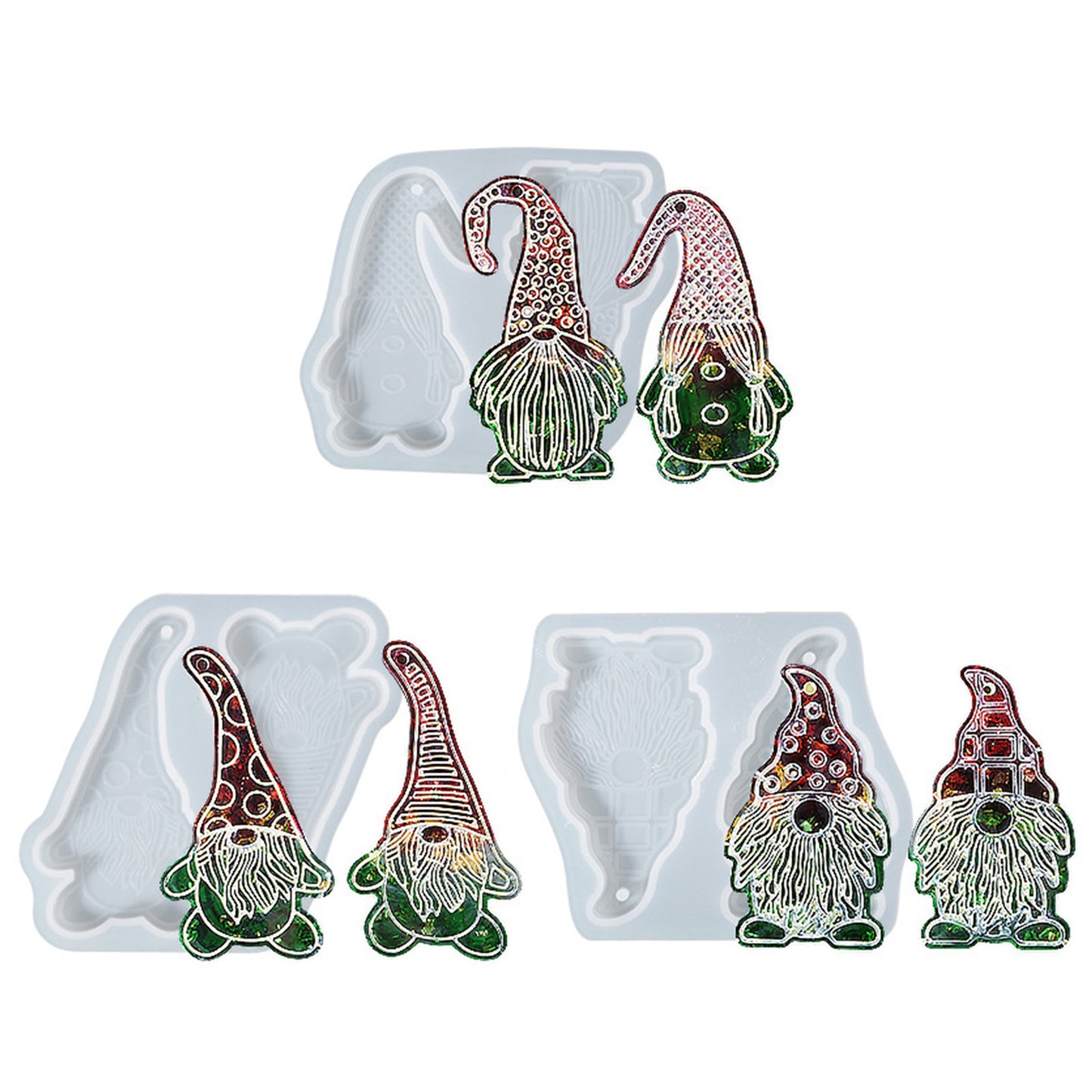 Santa Claus Silicone Hanging Sign Mould