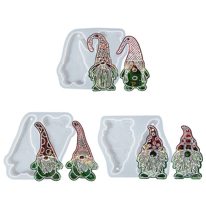 Santa Claus Silicone Hanging Sign Mould