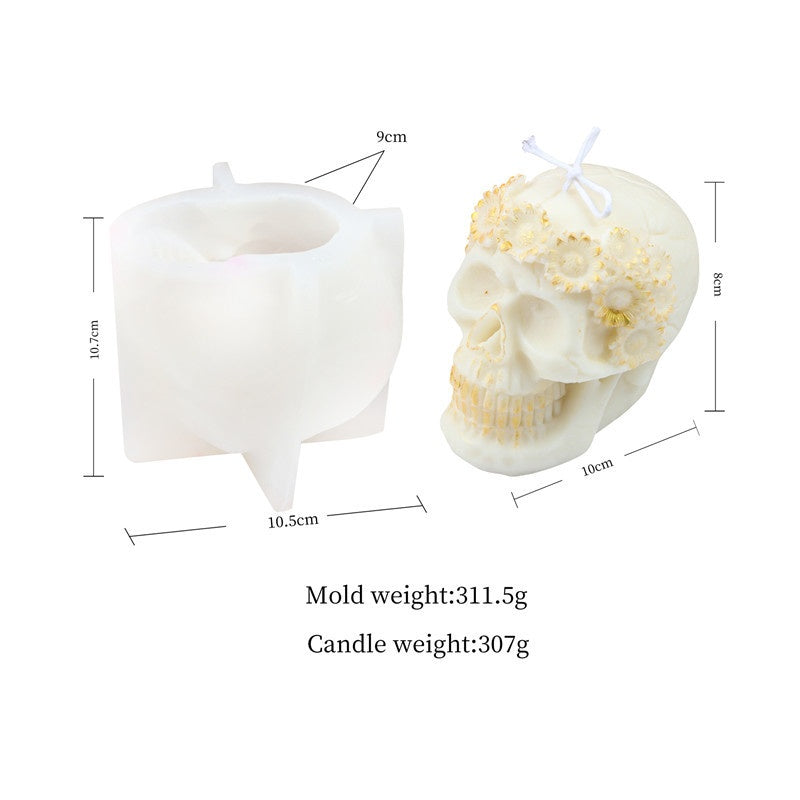 Halloween Silicone Skull Candle Mould