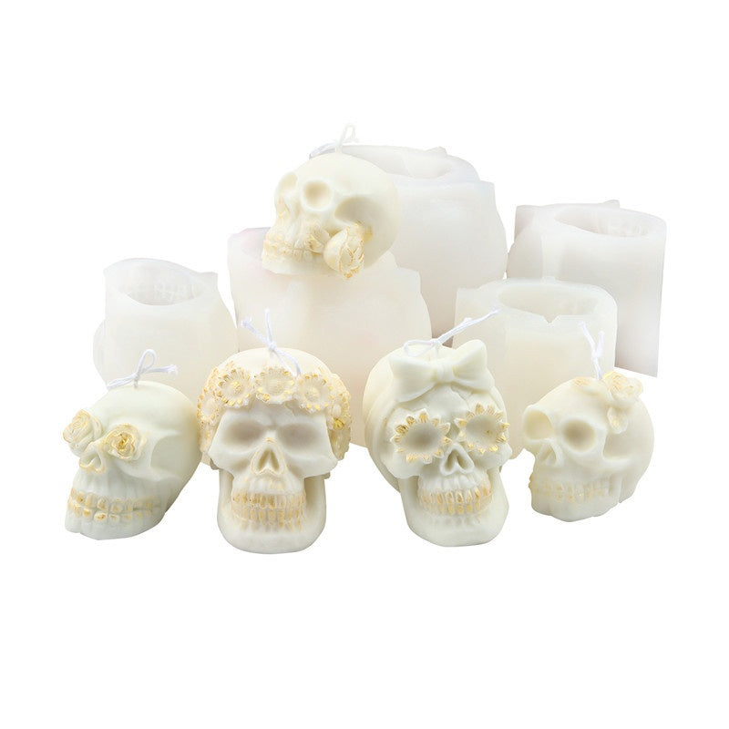 Halloween Silicone Skull Candle Mould