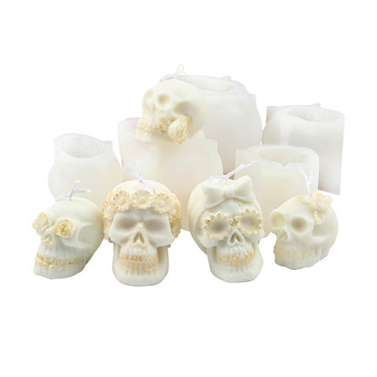 Halloween Silicone Skull Candle Mould