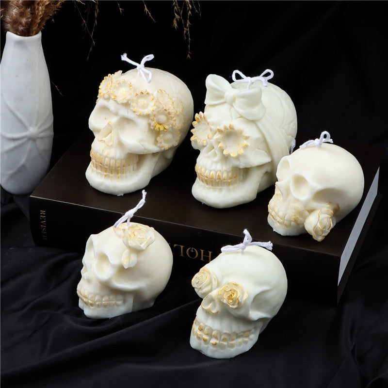 Halloween Silicone Skull Candle Mould