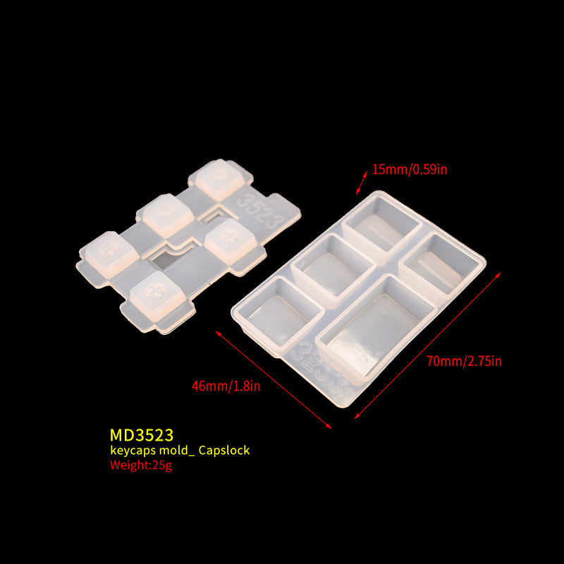 Key Cap Mold DIY Mirror Mechanical Keyboard OEM Computer Cat Claw Silicone Mold Crystal Epoxy Mold