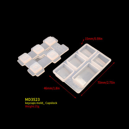 Key Cap Mold DIY Mirror Mechanical Keyboard OEM Computer Cat Claw Silicone Mold Crystal Epoxy Mold